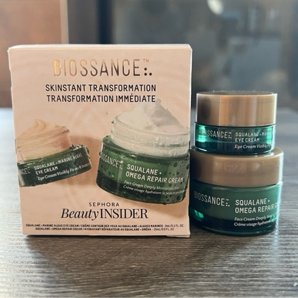 Biossance Squalane Face and Eye Duo set